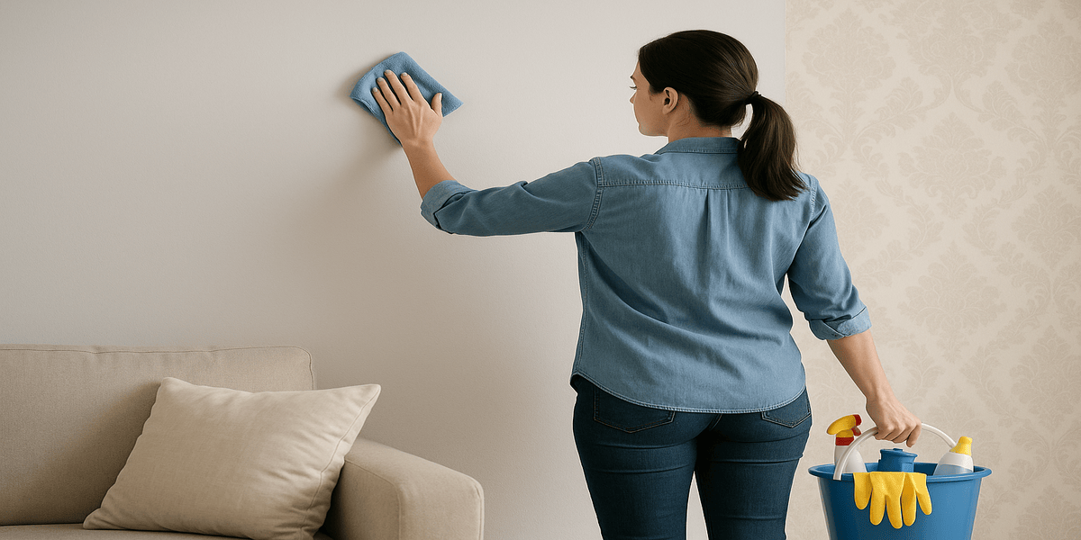 The Right Way to Clean Painted and Wallpapered Walls